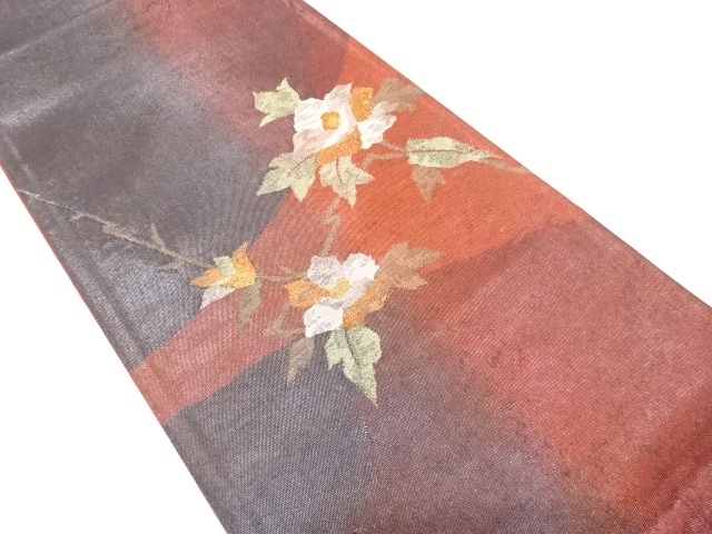 JAPANESE FUKURO OBI / WOVEN BRANCH FLOWER